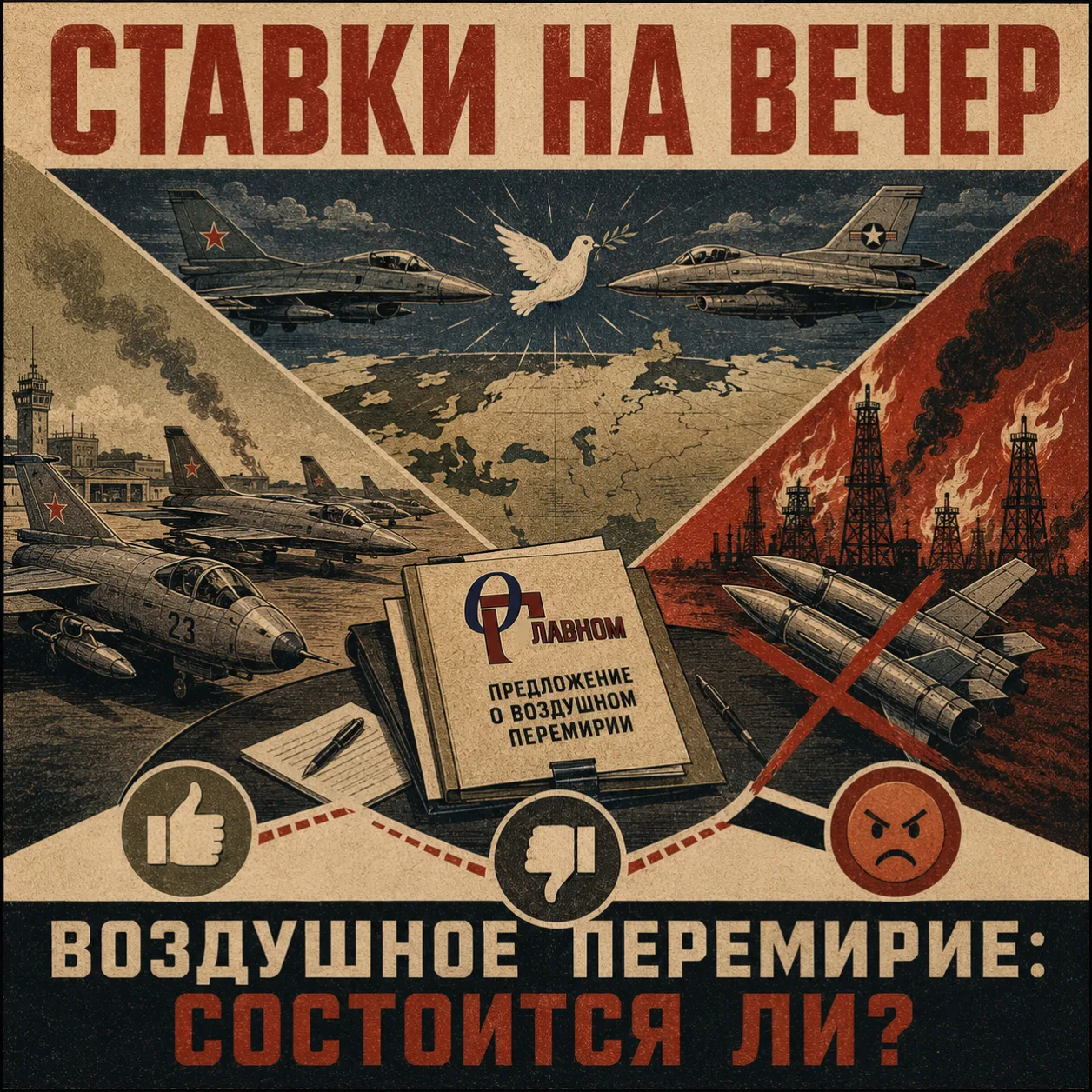 🎲 Воздушное перемирие: прорыв, затягивание или тупик?

В прошлый раз большинство ставило на рабочий