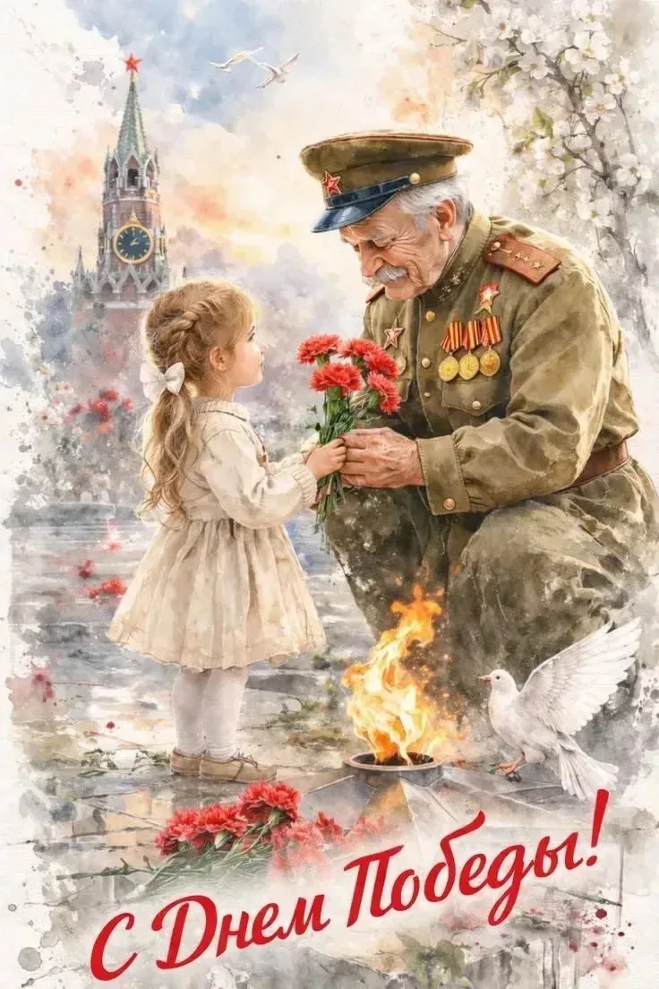 С Днем Победы, мои дорогие. Желаю всем мирного неба над головой!