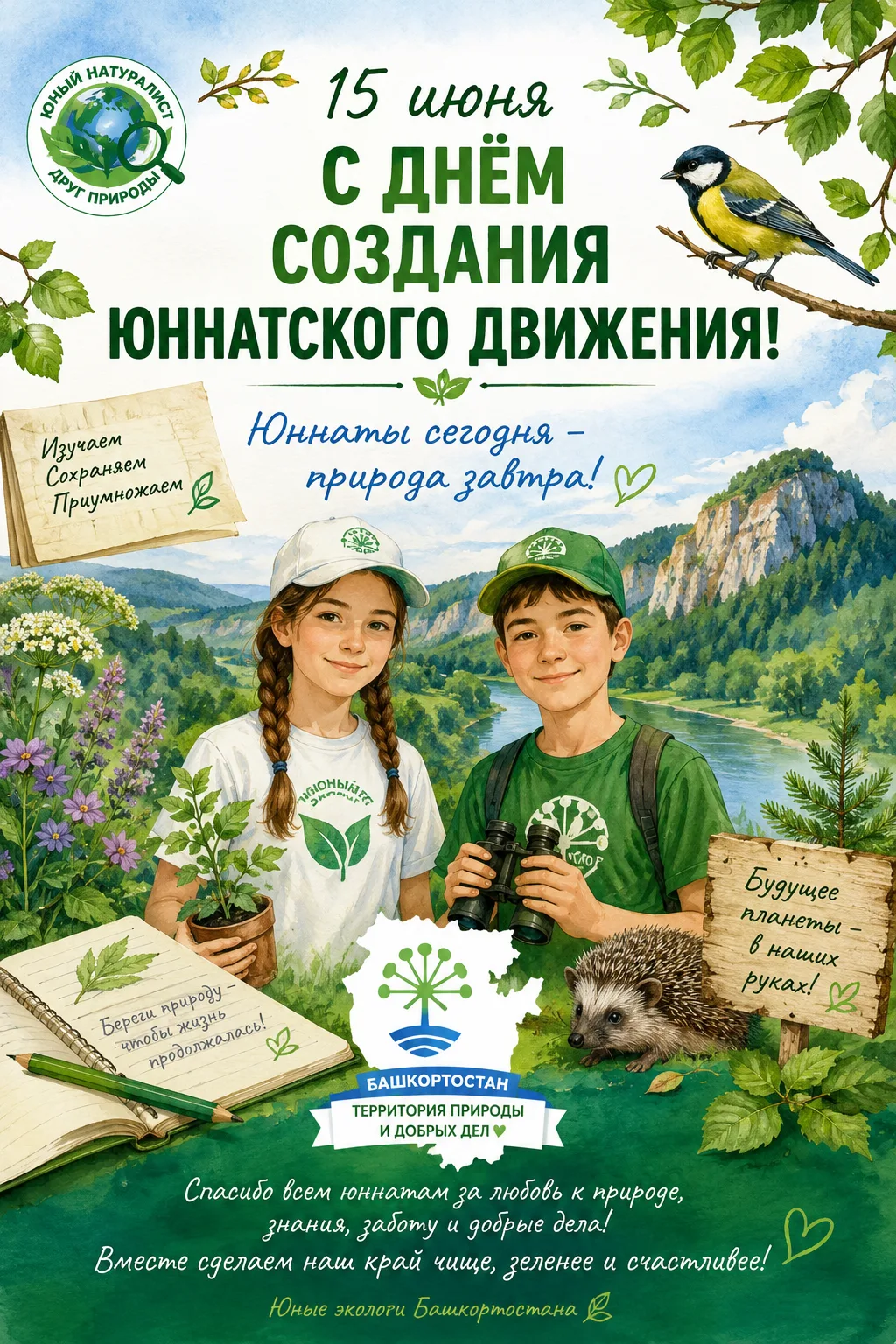 💚Сегодня, 15 июня мы отмечаем День рождения юннатского движения. Именно в этот день в далёком 1918 