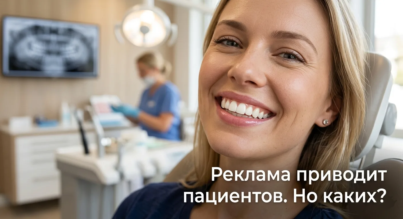Стоматология тратит 150 000 ₽ на рекламу и получает пациентов на чистку зубов. Почему?

Типичная сит