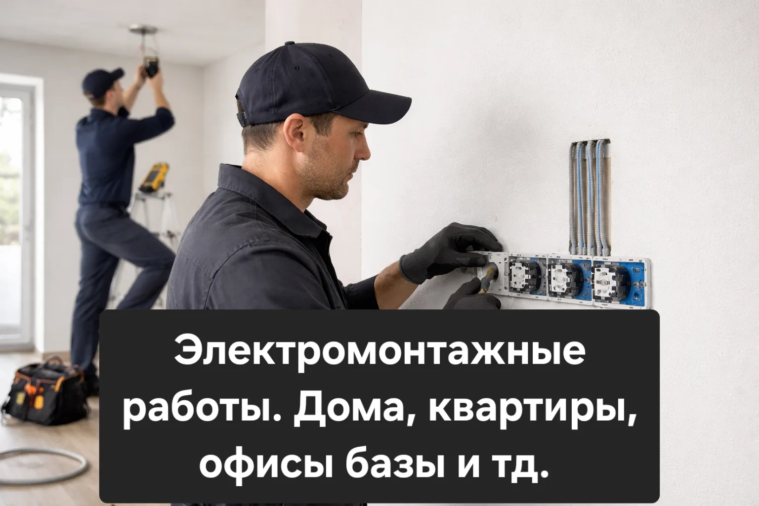 Электромонтажные работы с нуля.
Демонтаж старой электрики.
Выезжаем в районы. 
☎️ +79833318481
☎️ +7