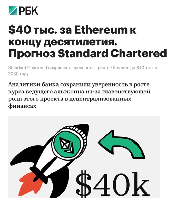 🚀 Будет ли Ethereum стоить $40 000?

В 2001 году акции Amazon выглядели абсолютно мёртвыми. Цена ру