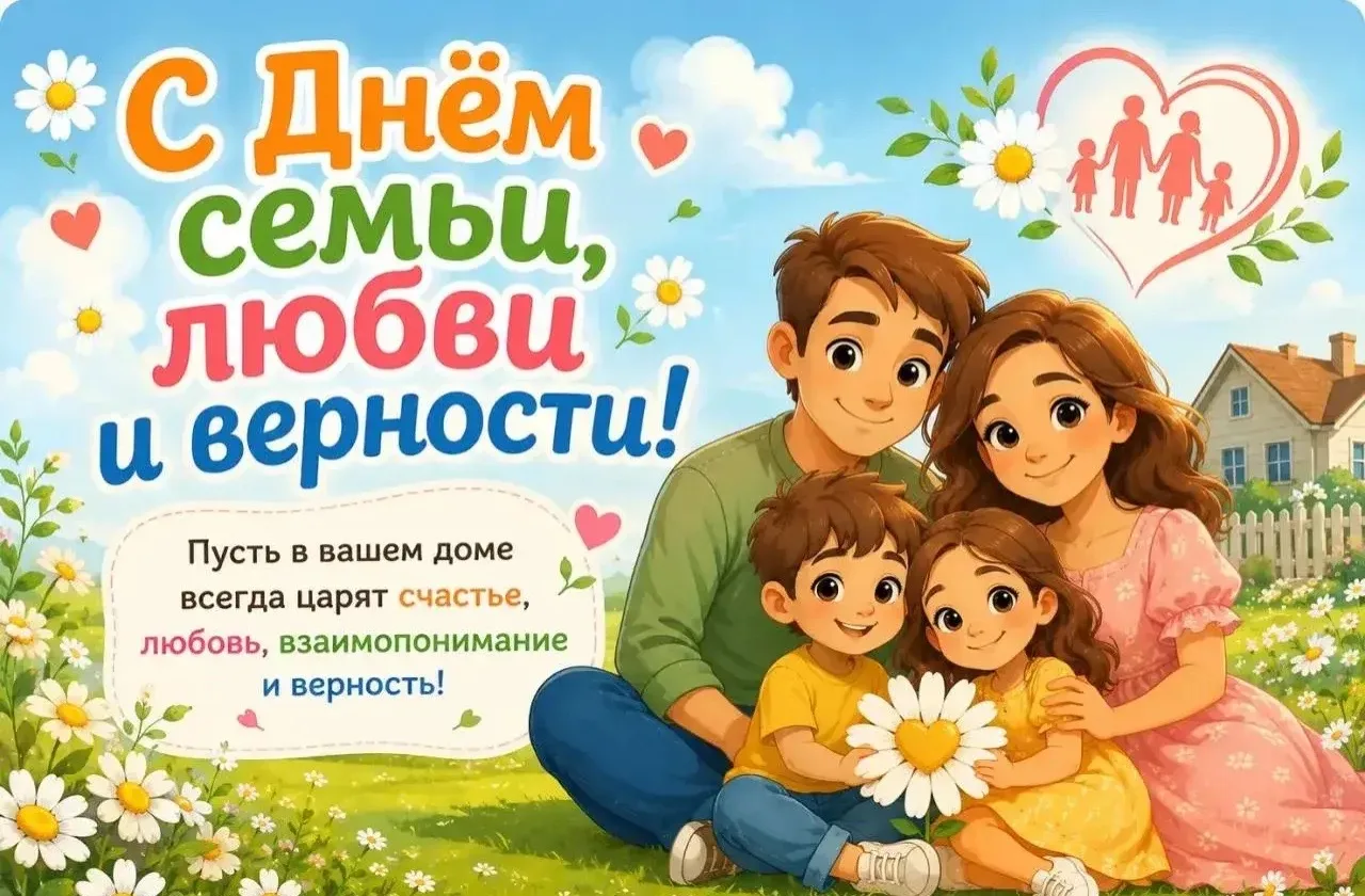 Уважаемые родители, ученики и коллеги!

Поздравляю вас с Днем семьи, любви и верности! Этот праздник