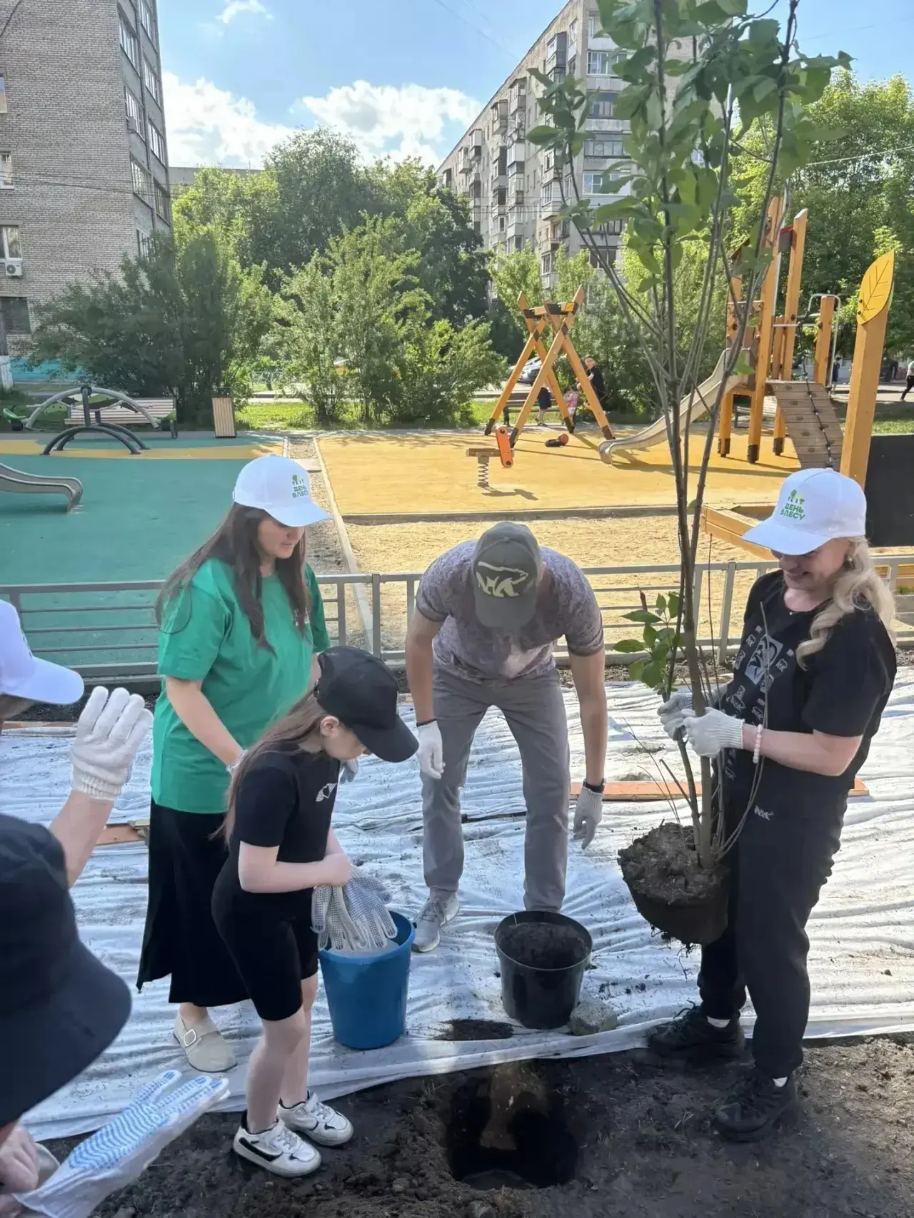 **Наши ладошки оставляют зелёный след! 🌿**

В нашем лагере «Разноцветные ладошки» вчера был по-наст