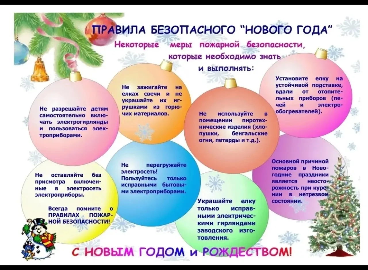 Безопасный Новый год. 
Памятка родителям о безопасности детей в новогодние каникулы 🎄 
 
УВАЖАЕМЫЕ 