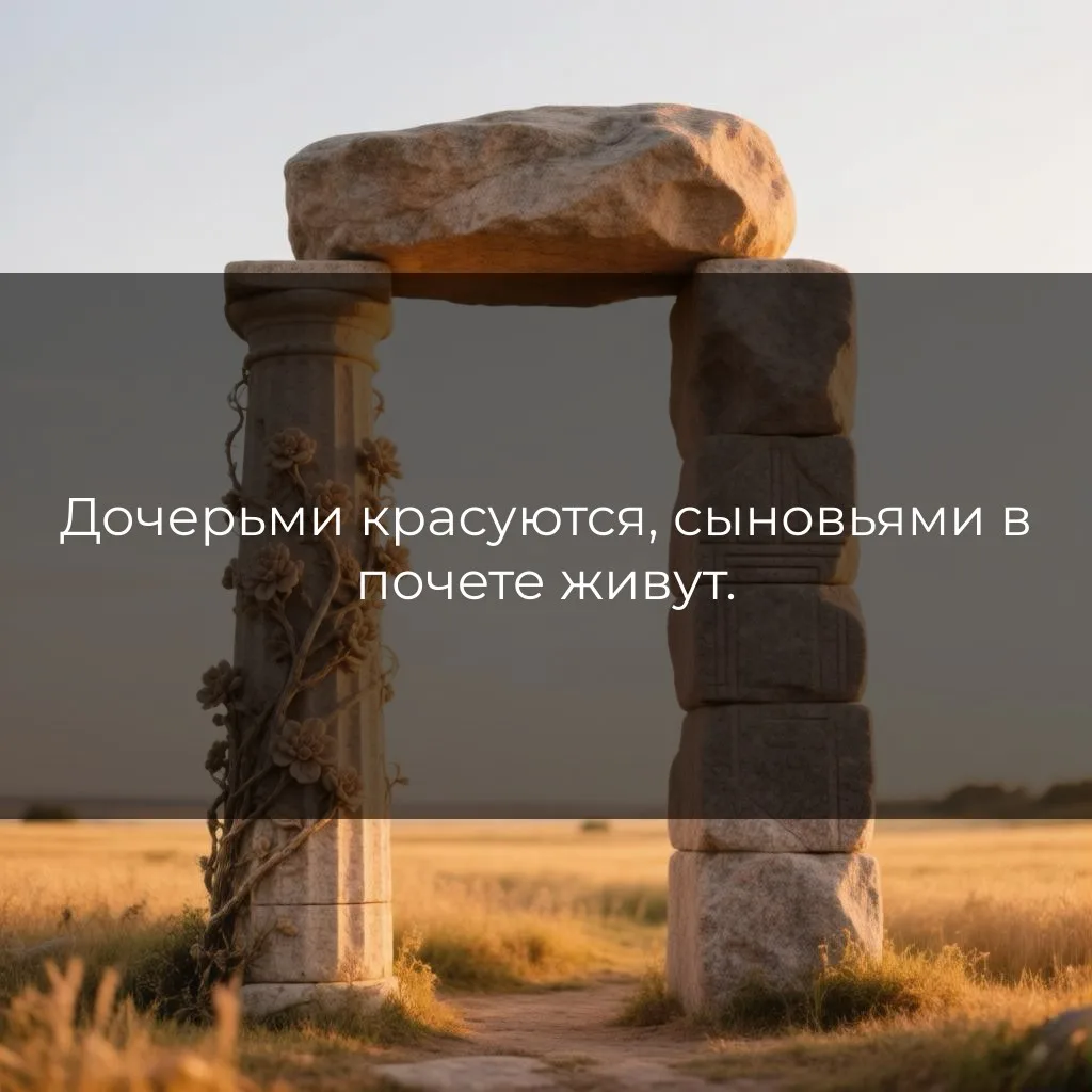 Дочерьми красуются, сыновьями в почете живут.

Представьте момент, когда вы провожаете взглядом свое