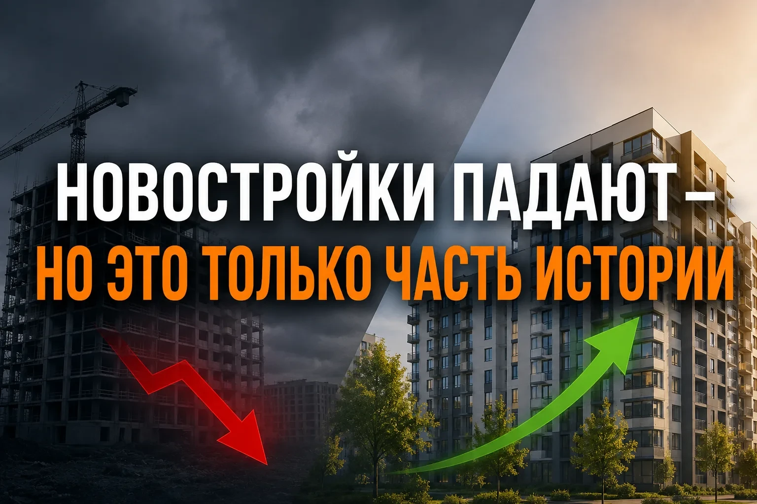 «Новостройки падают!» — звучит громко. Но есть нюанс.

На самом деле рынок не рушится. Он просто мен