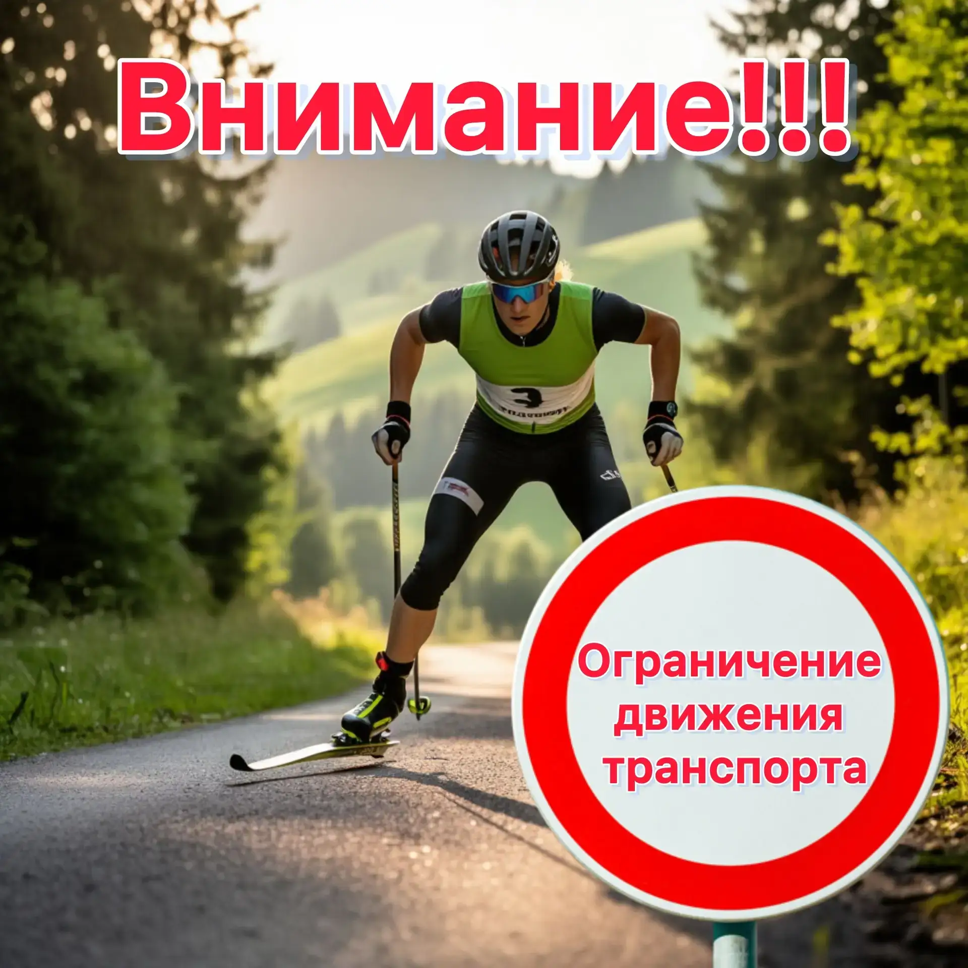 Внимание! Ограничение движения транспорта в связи с лыжероллерными соревнованиями.

Ввиду проведения