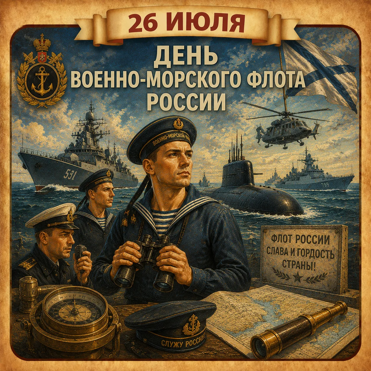 ⚓️26 июля - День Военно-Морского Флота России

День ВМФ — один из самых любимых еще в СССР, а затем 