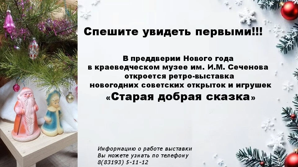 Краеведческий музей им. И. М. Сеченова ждет своих посетителей.