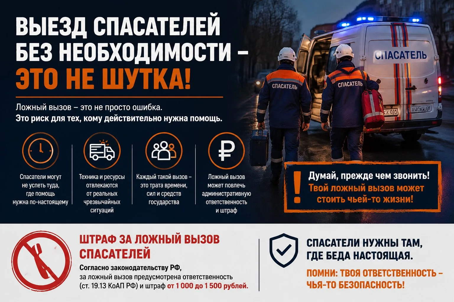 Спасатели— это люди, чья работа — вырывать других из лап смерти.  И когда они выезжают без необходим