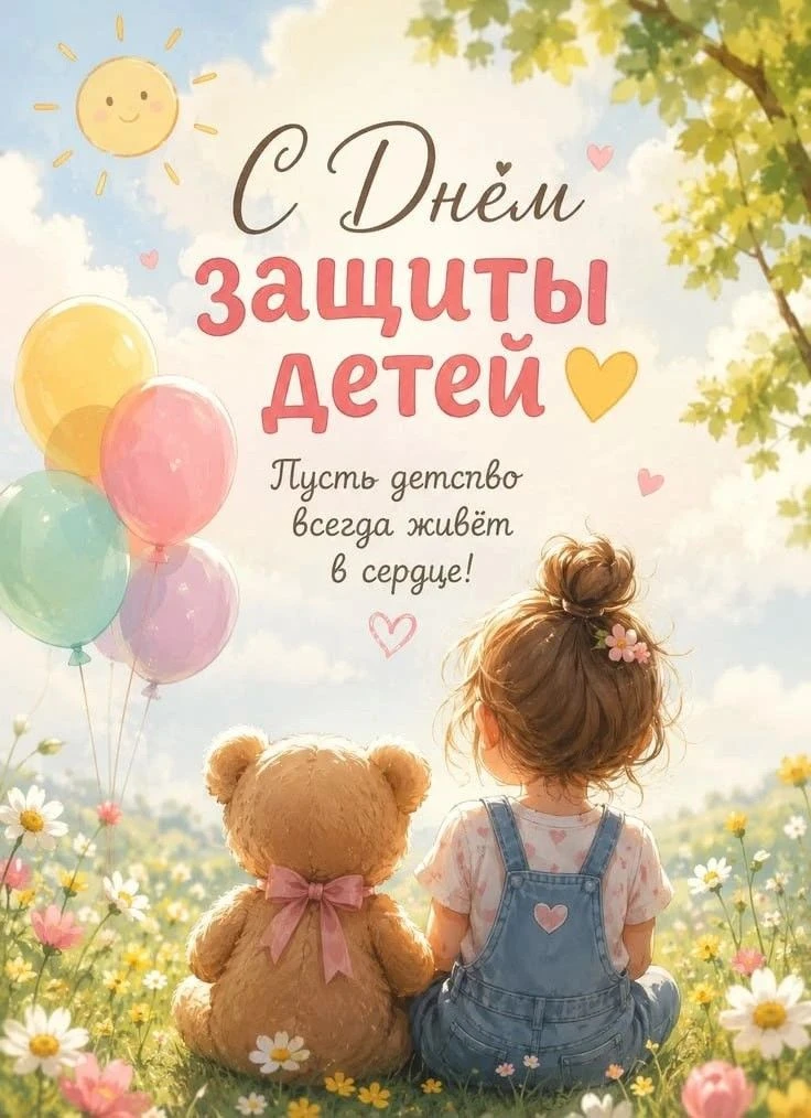 С Днем защиты детей!☀️

Желаем вашим малышам расти здоровыми, умными и добрыми. Пусть каждый день пр