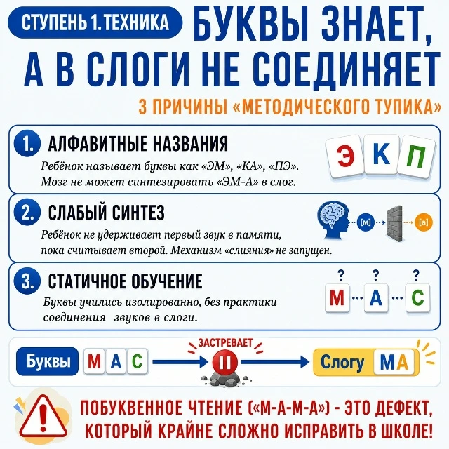 🆎 ПОЧЕМУ ЗНАНИЕ АЛФАВИТА НЕ ПЕРЕРАСТАЕТ В ЧТЕНИЕ?

Часто встречается картина - на занятии ребёнок, 