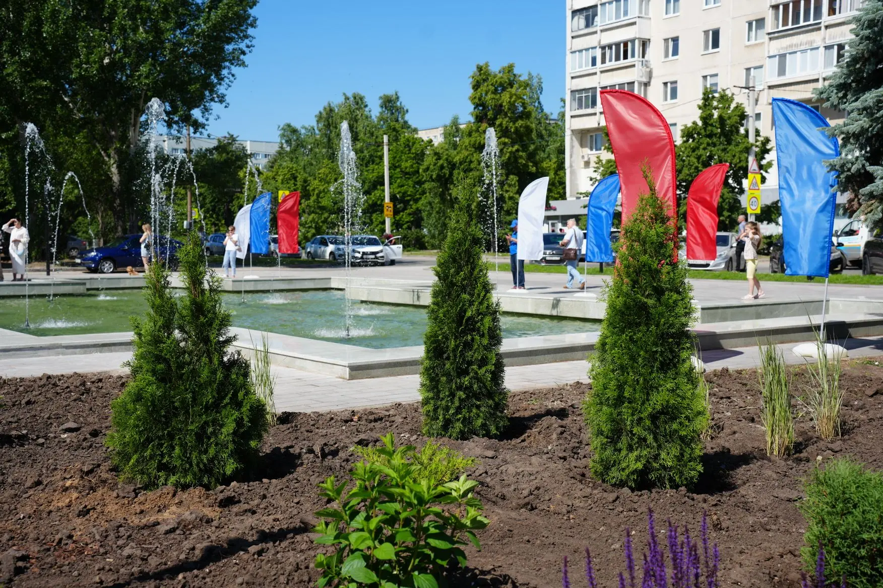 😍Ещё несколько кадров с запуска обновлённого фонтана около ДК «Руслан»