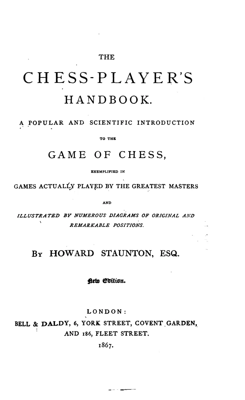 Staunton - The Chess Players Handbook (1867)