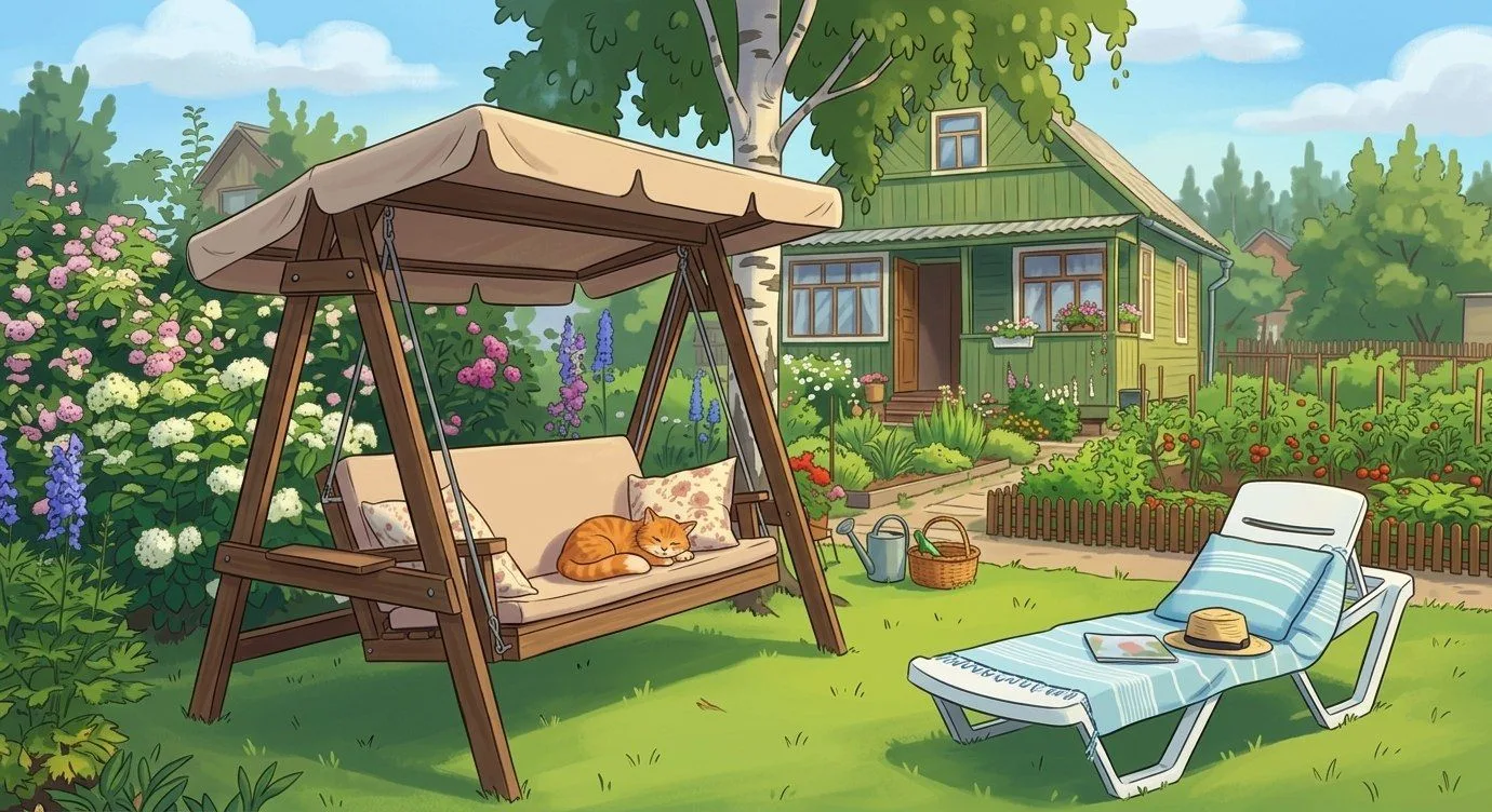 Лето такое короткое — успейте создать свой идеальный уголок для отдыха! 🏡

Хотите обустроить сад уж
