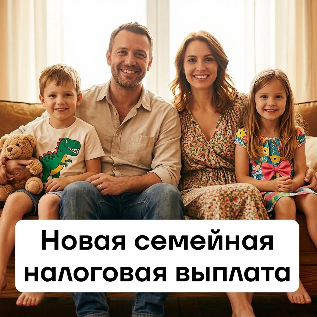 Новая семейная налоговая выплата предназначена  семьям с двумя детьми за 2025 год: условия оформлени