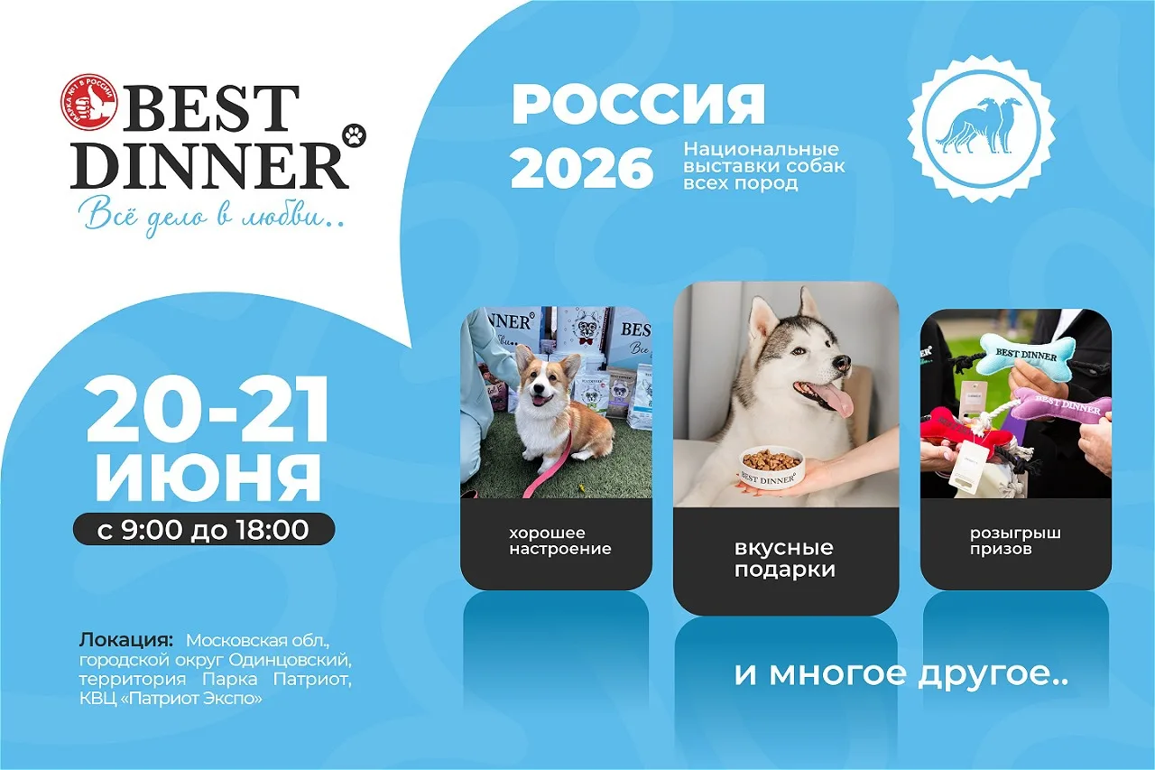 «РОССИЯ 2026»

Друзья, приглашаем вас на Национальные выставки собак всех пород «РОССИЯ 2026» 🐾

📍