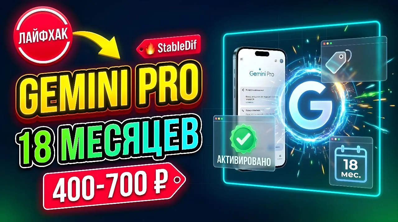 🔥 Gemini Pro - это мощнейшая LLM модель, на уровне Chat GPT и Grok, которая отлично подходит для на