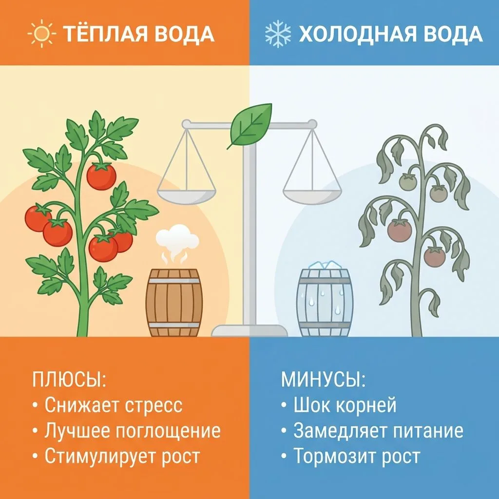 Тёплая вода против холодной: почему это критично в жару
💧 Холодная вода в жару — это стресс для кор