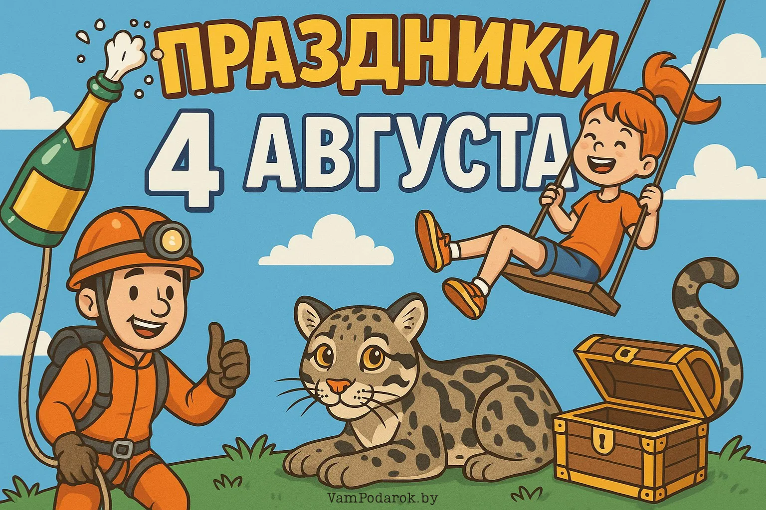 🐍🥳   *КАКОЙ    СЕГОДНЯ* 
                 *ПРАЗДНИК?*
               
           _*4 Августа 2026 