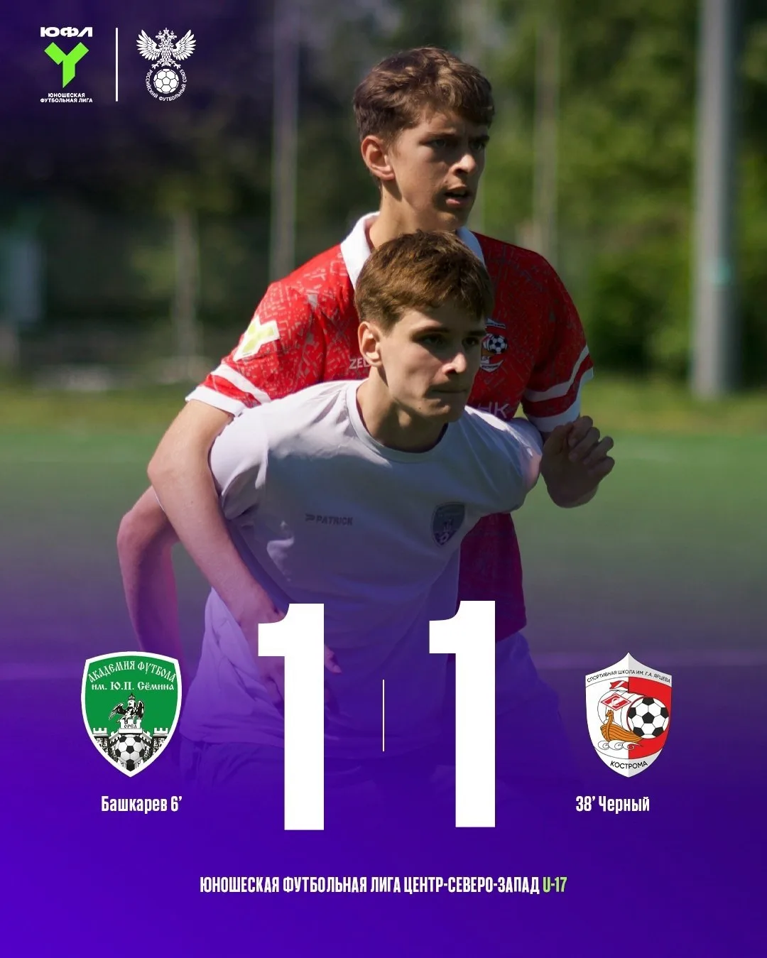 Итоги 7 тура ЮФЛ Центр Северо-Запад (2009 г.р.)⚽

⚡Академия футбола им. Ю.П.Семина - СШ им. Г.А.Ярце