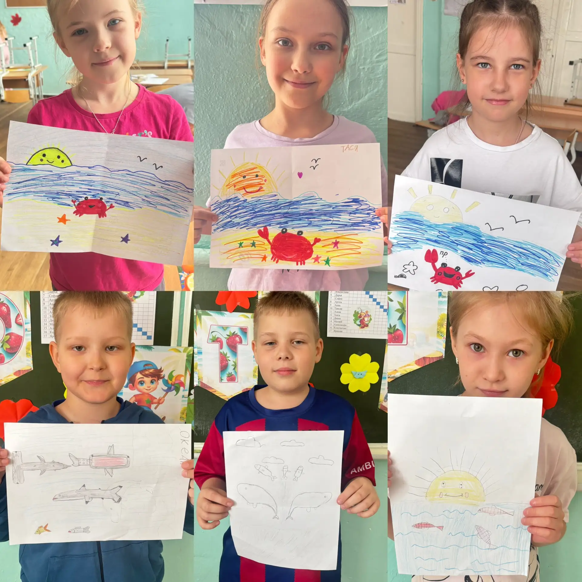 🌊 Сегодня, 8 июня, отмечается Всемирный день океанов! 🌊 
Наши ребята подготовили яркие рисунки, по
