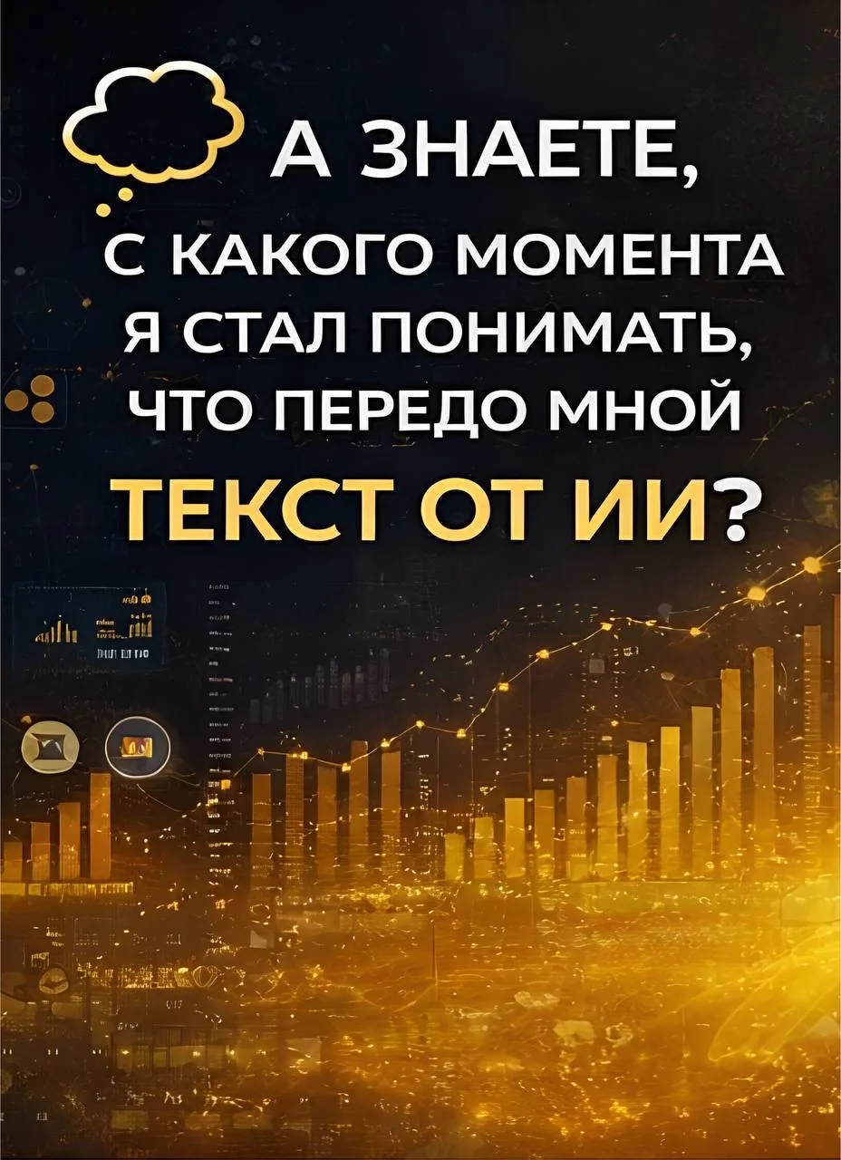 💭А знаете, с какого момента я стал понимать, что передо мной текст от ИИ?

Просто в какой-то момент