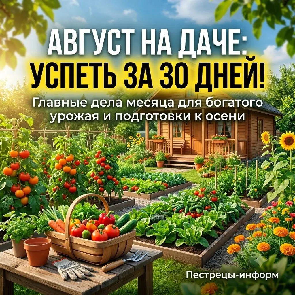 Дачный август: успеть главное!

Август — не время расслабляться! На даче кипит работа: собираем урож