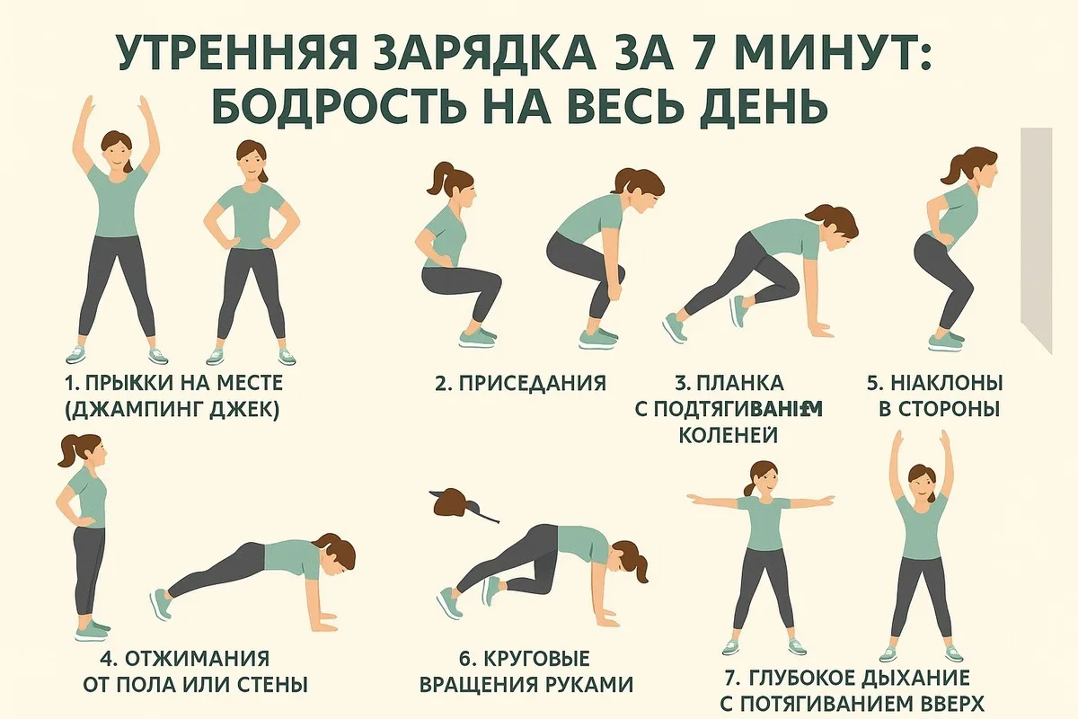 Польза утренней зарядки заключена в следующих воздействиях:
 • укрепление сердечной мышцы;
 • улучше