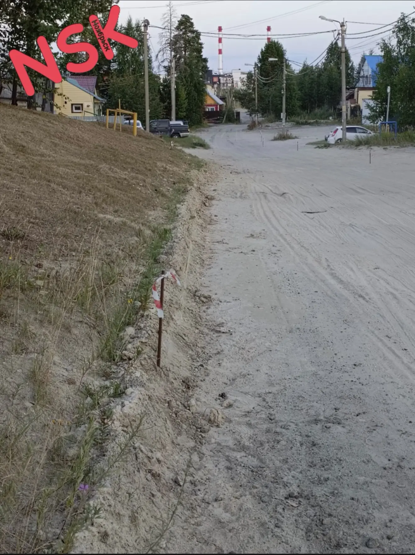 По улице Багульная сделали разметку нового дорожного полотна от ул. Первомайская до ул. Пионерская. 