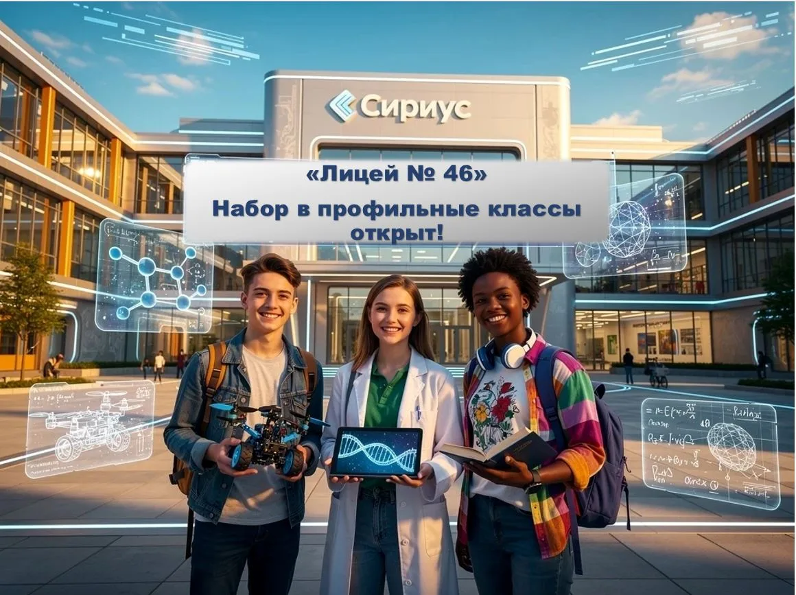Уважаемые родители и будущие ученики!
МБОУ «Лицей №46» объявляет набор учащихся на 2026/2027 учебный
