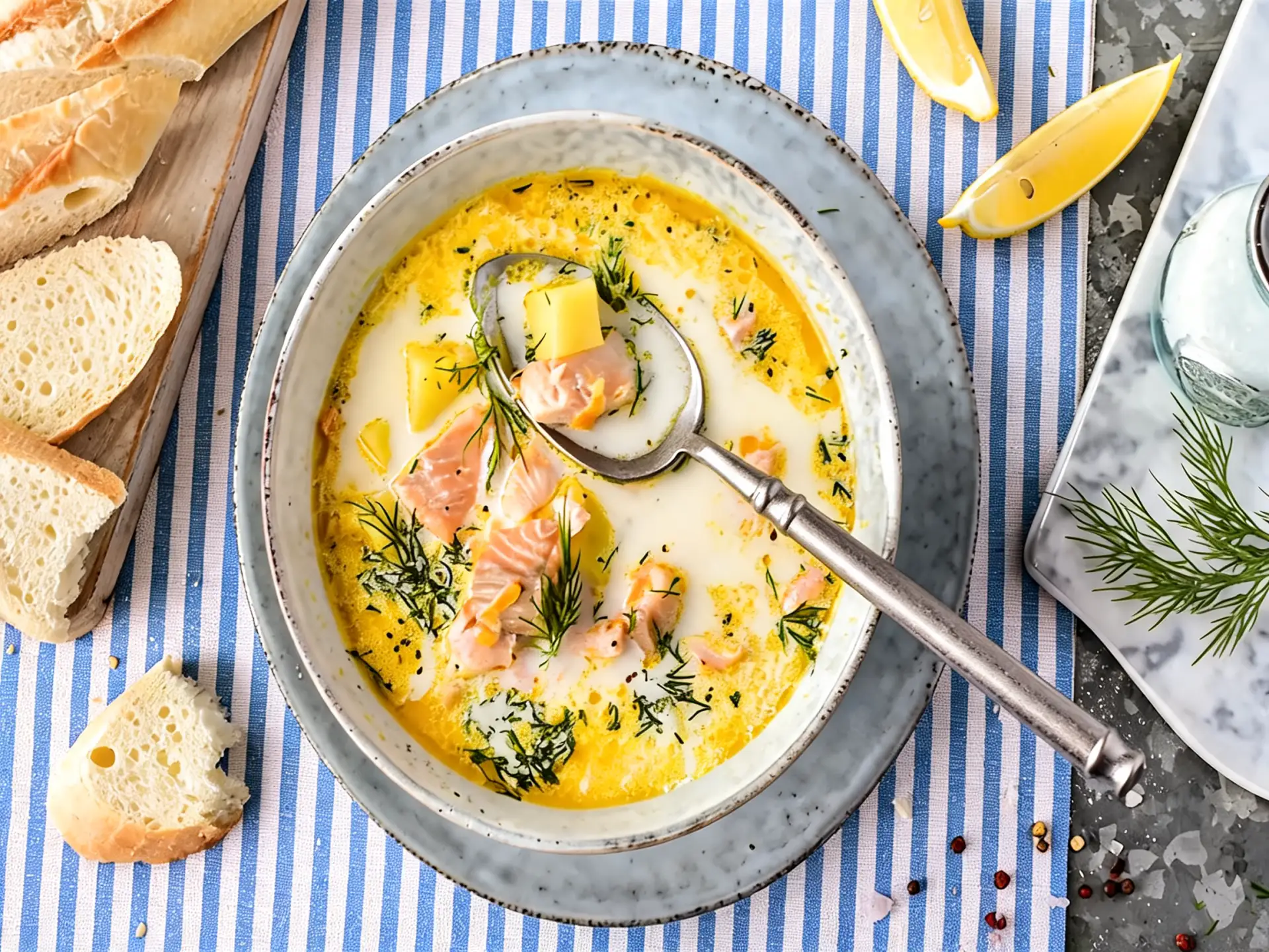 🍲 Рыбный суп со сливками — нежность из Финляндии!

Этот суп вы запомните надолго: нежнейшая форель 