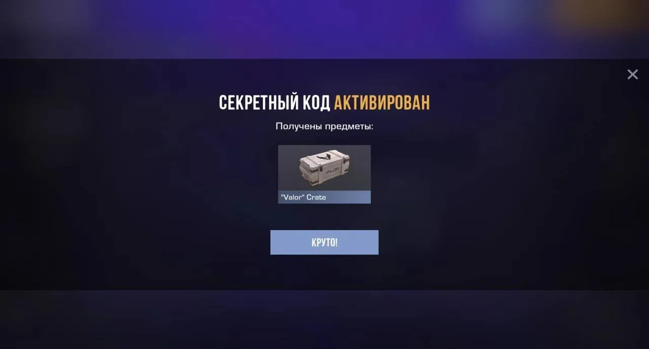 ⚡️Промокод на «Valor» Crate

CHIBIGIFT123