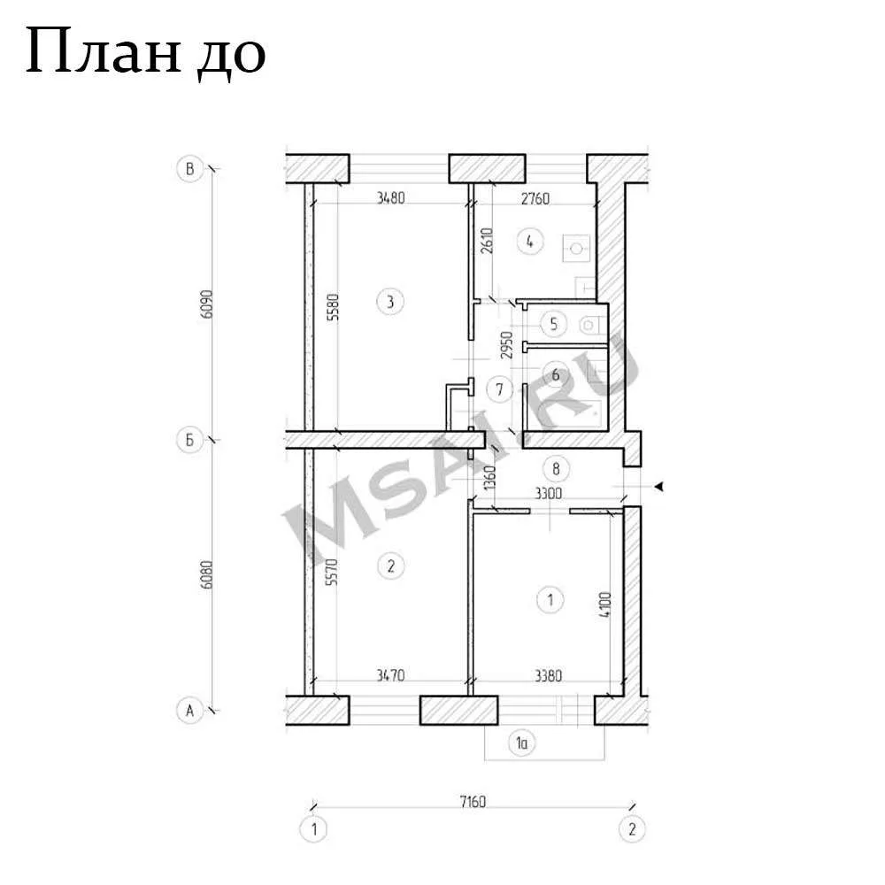 Перепланировка 3-комнатной квартиры в доме серии II-01 (Старый Толмачёвский переулок, 7)

В отличие 