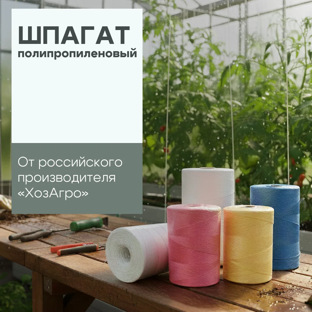 🌱 Шпагат полипропиленовый от «ХозАгро»: надежная опора для вашего урожая и выгодное решение для биз