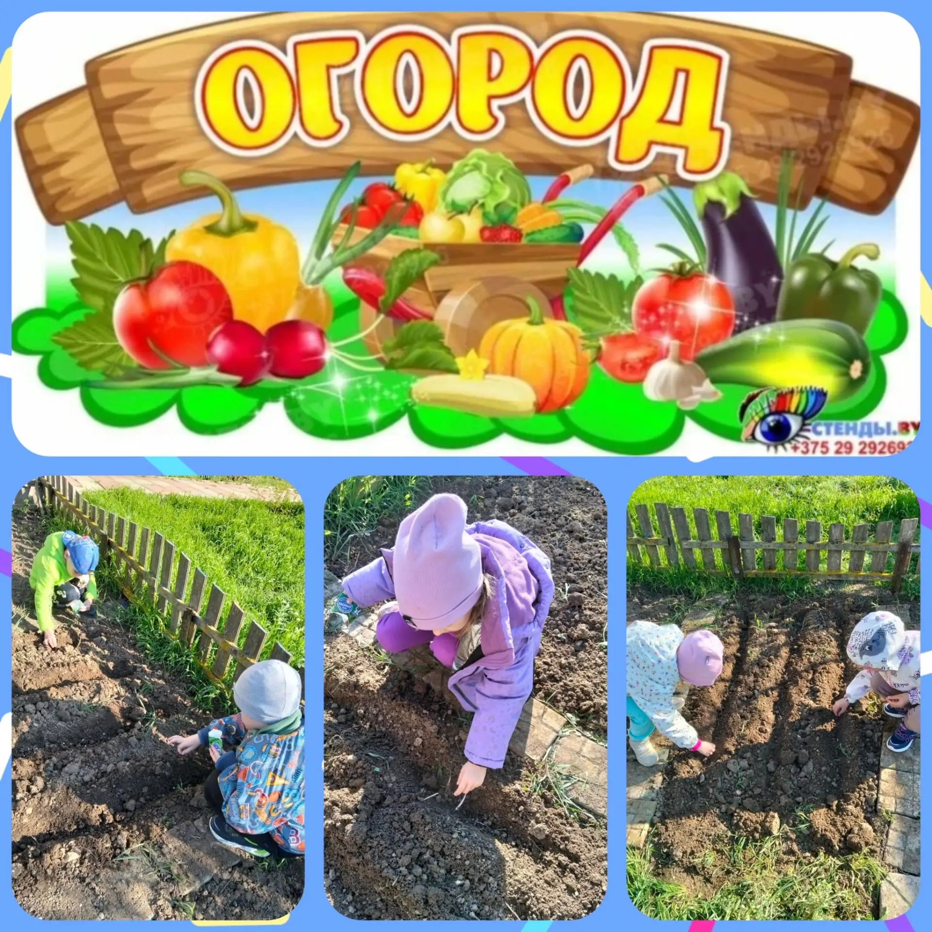 Чудо-огород" 
Удивляется народ 
Что за чудо огород? 
Здесь редис есть и салат 
Лук🧅, петрушка и шпи