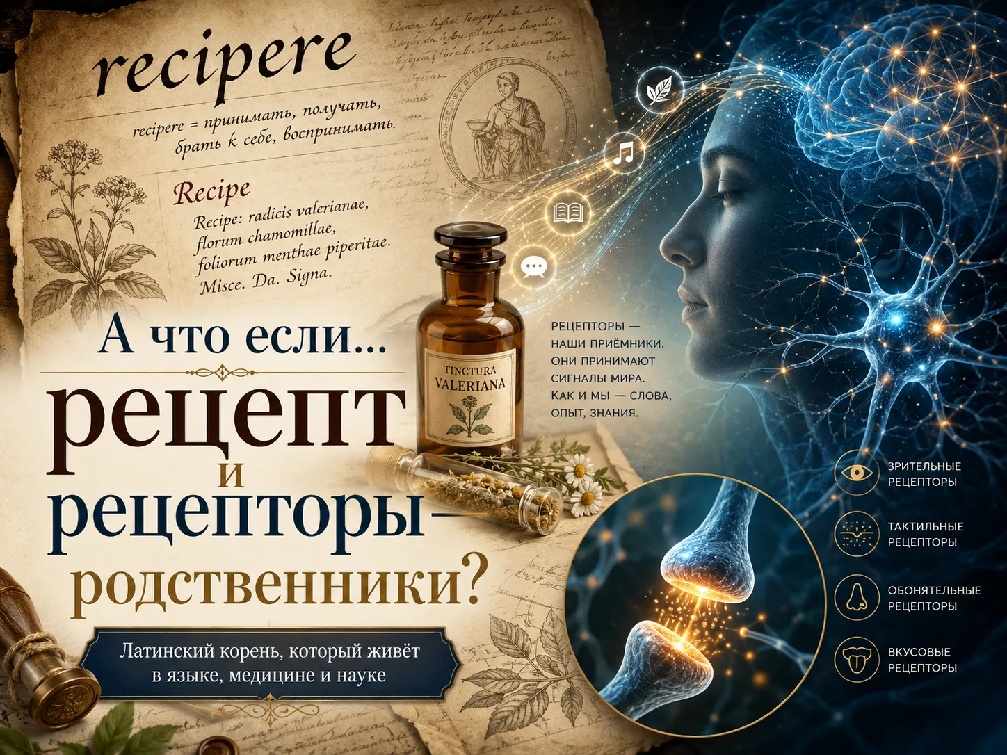 А что если… рецепт и рецепторы — родственники? 🧠📜

Недавно я читал книгу доктора биологических нау