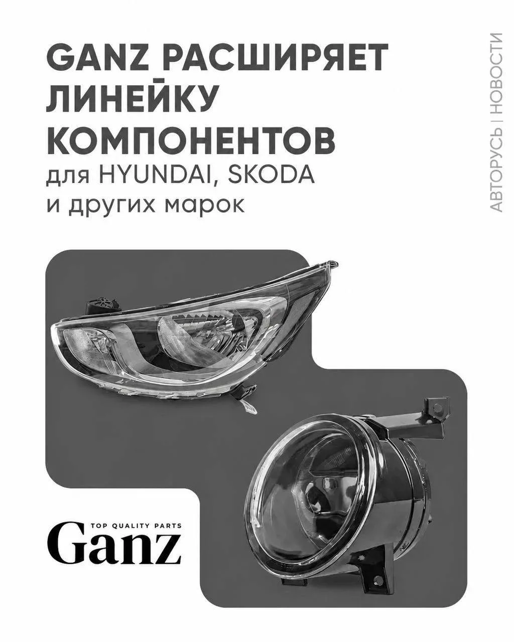 🌟 GANZ расширяет линейку компонентов для Hyundai, SKODA и других марок

🛠 В число новинок вошли 10