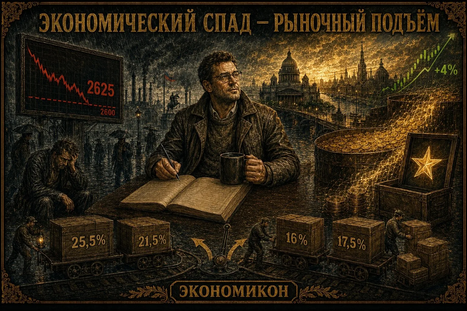 Экономический спад – рыночный подъем.

Два теплых весенних дня в Питере закончилось и пришла настоящ