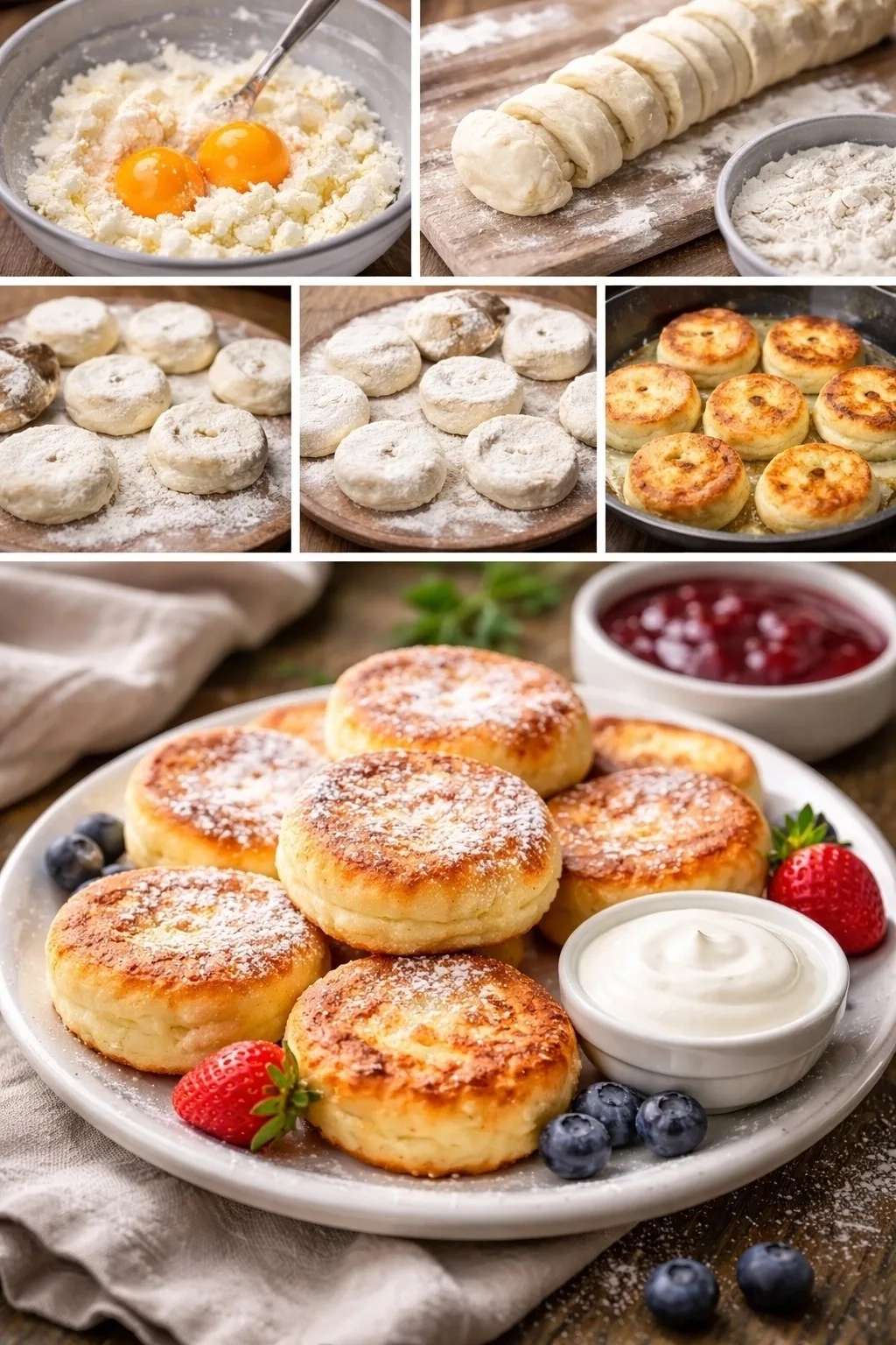🌸 НЕЖНЫЕ СЫРНИКИ ИЗ ТВОРОГА 🌸
 
Простой и очень удачный рецепт мягких сырников с нежной текстурой.