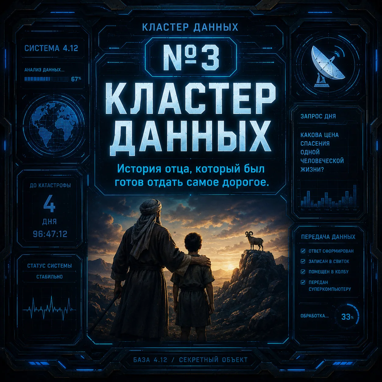📡 КЛАСТЕР ДАННЫХ №3

Загружен новый запрос от суперкомпьютера. 

До завершения миссии осталось 4 дн