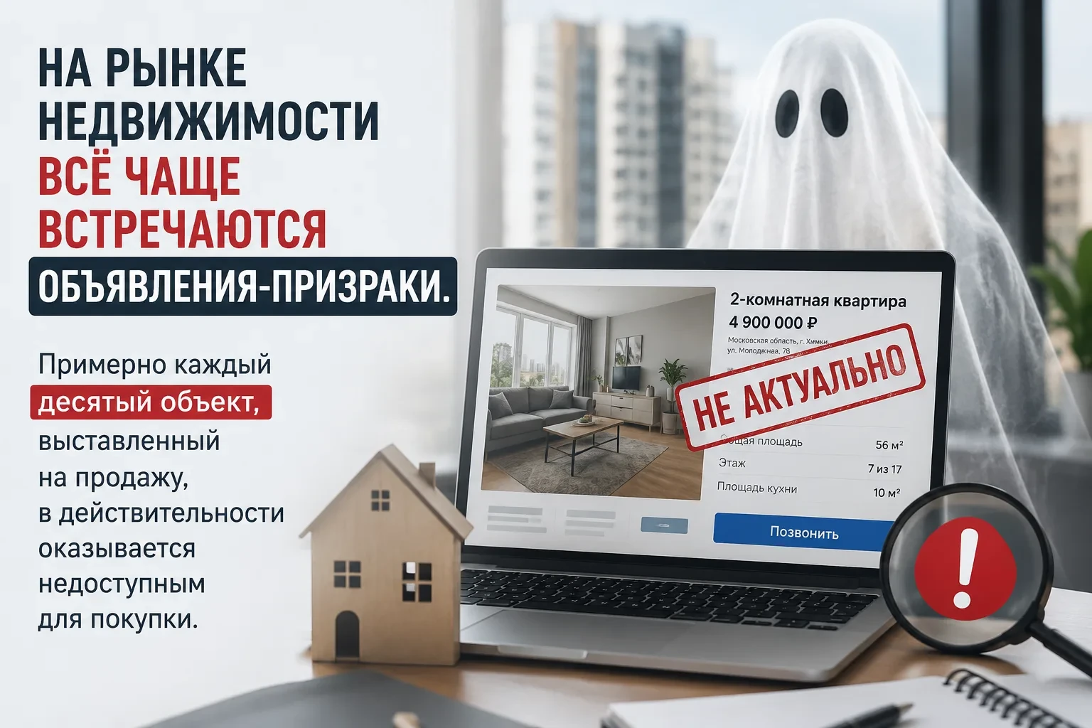 🚨 На рынке недвижимости всё чаще встречаются объявления-призраки.
По оценкам аналитиков инвестицион