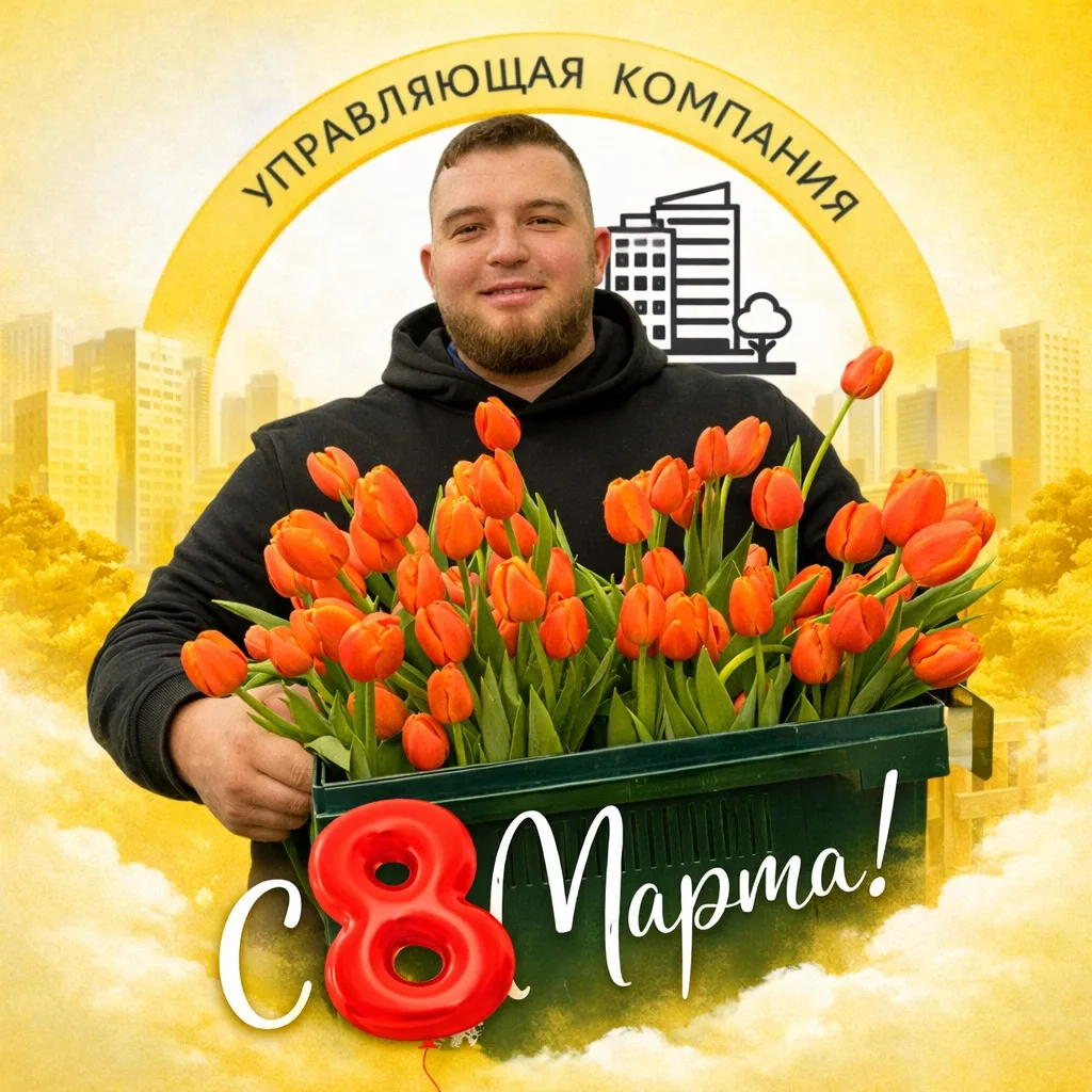 Дорогие женщины! 🌷

Управляющая компания «Аю-Даг» сердечно поздравляет вас с 8 Марта!

Пусть в ваше