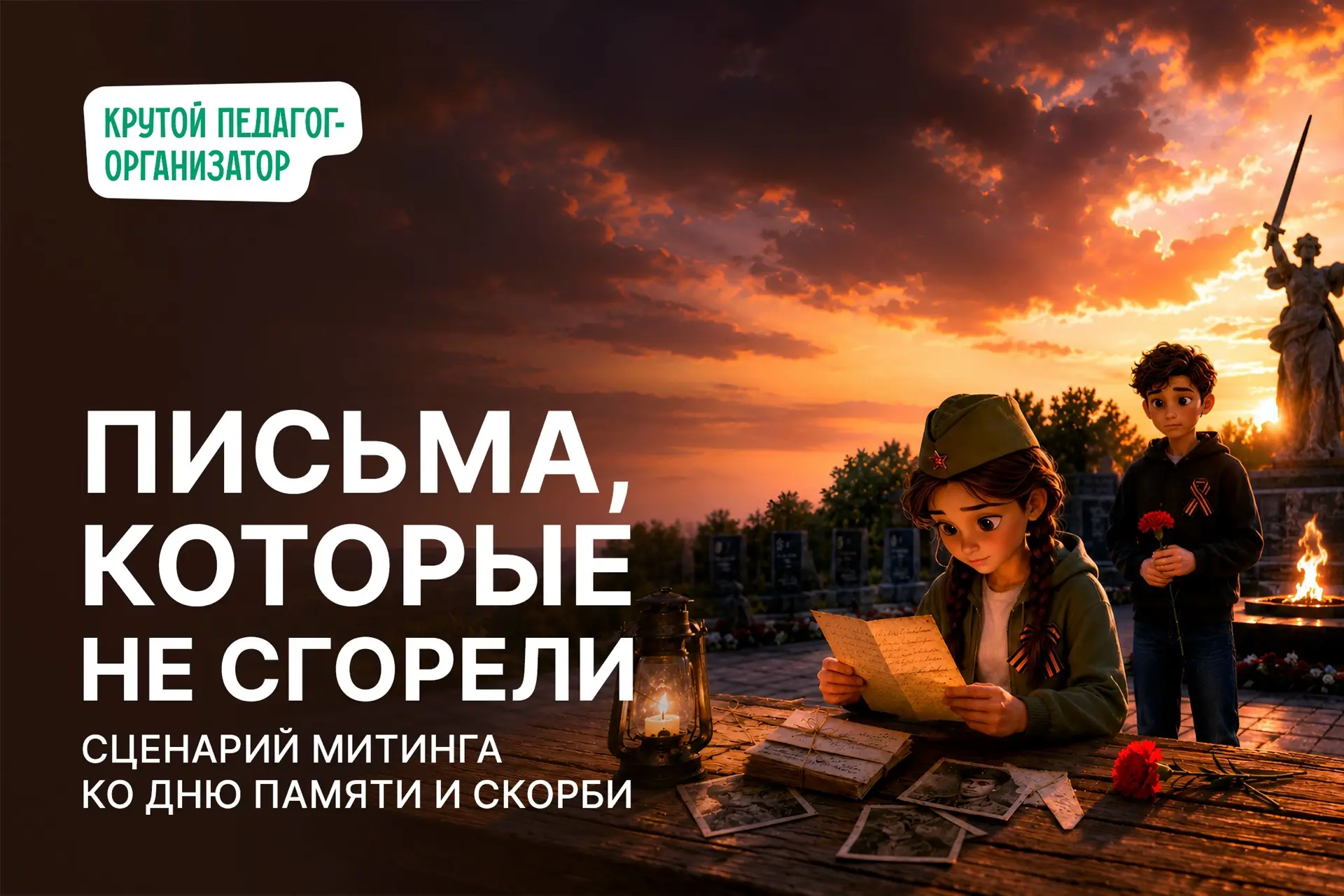 🕯 Сценарий митинга ко Дню памяти и скорби «Письма, которые не сгорели»

В сценарии:

— торжественно