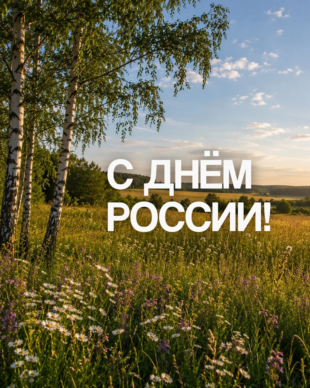С Днём России!

Наша страна — самая большая в мире: тысячи километров лесов, гор, рек, озёр и городо