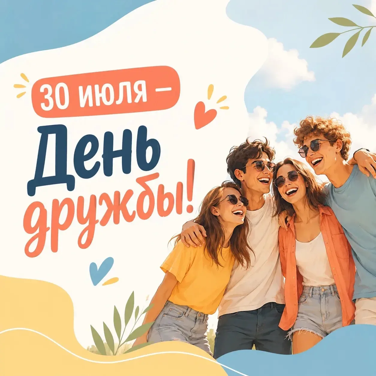 Дружба — это поддержка, искренние улыбки и люди, которые делают нашу жизнь ярче. 💛

30 июля отмечае