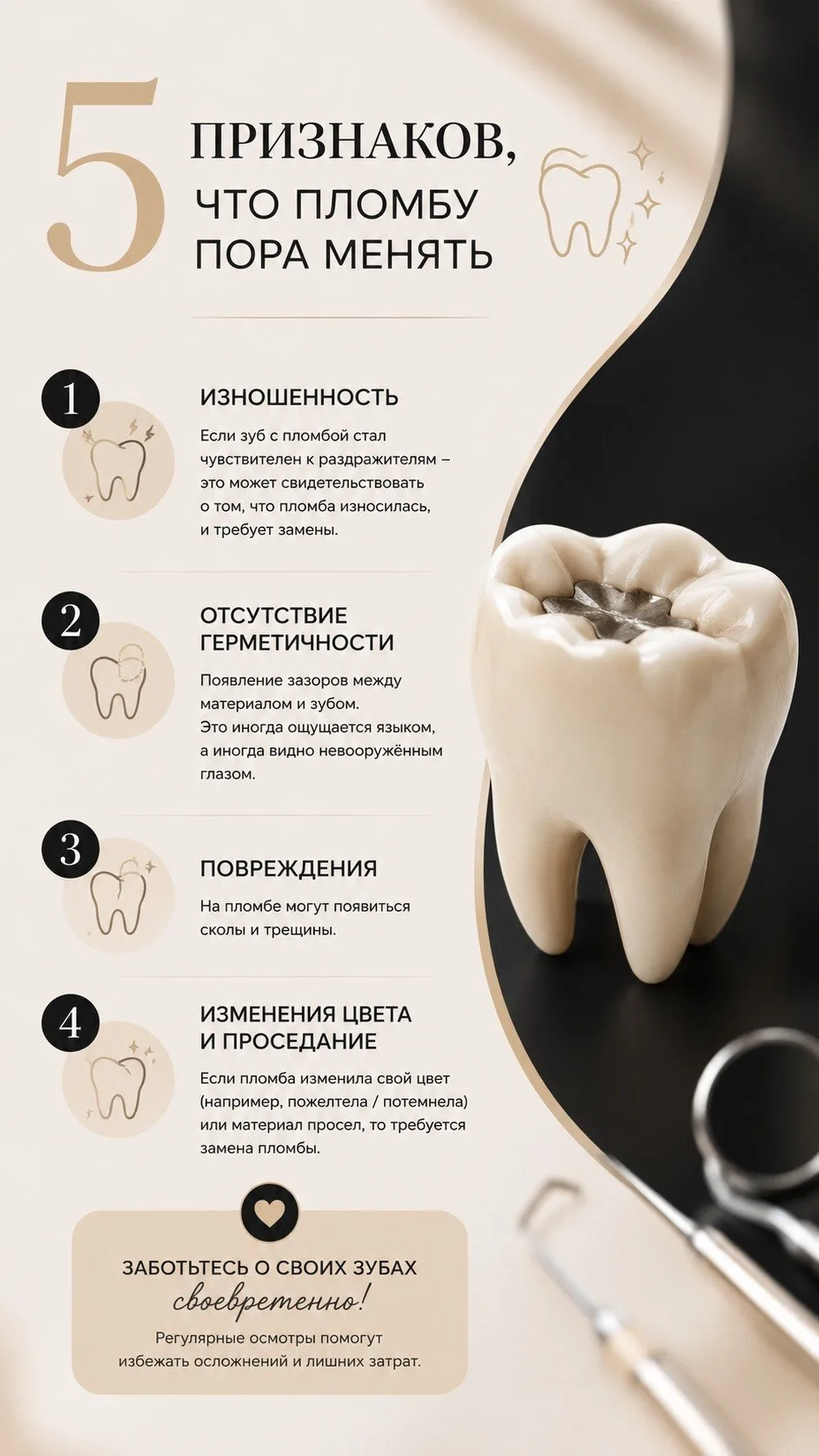 А вы знали, что у пломб есть срок годности? ⏳🦷

Пломба — это не навсегда. Со временем даже самый ка