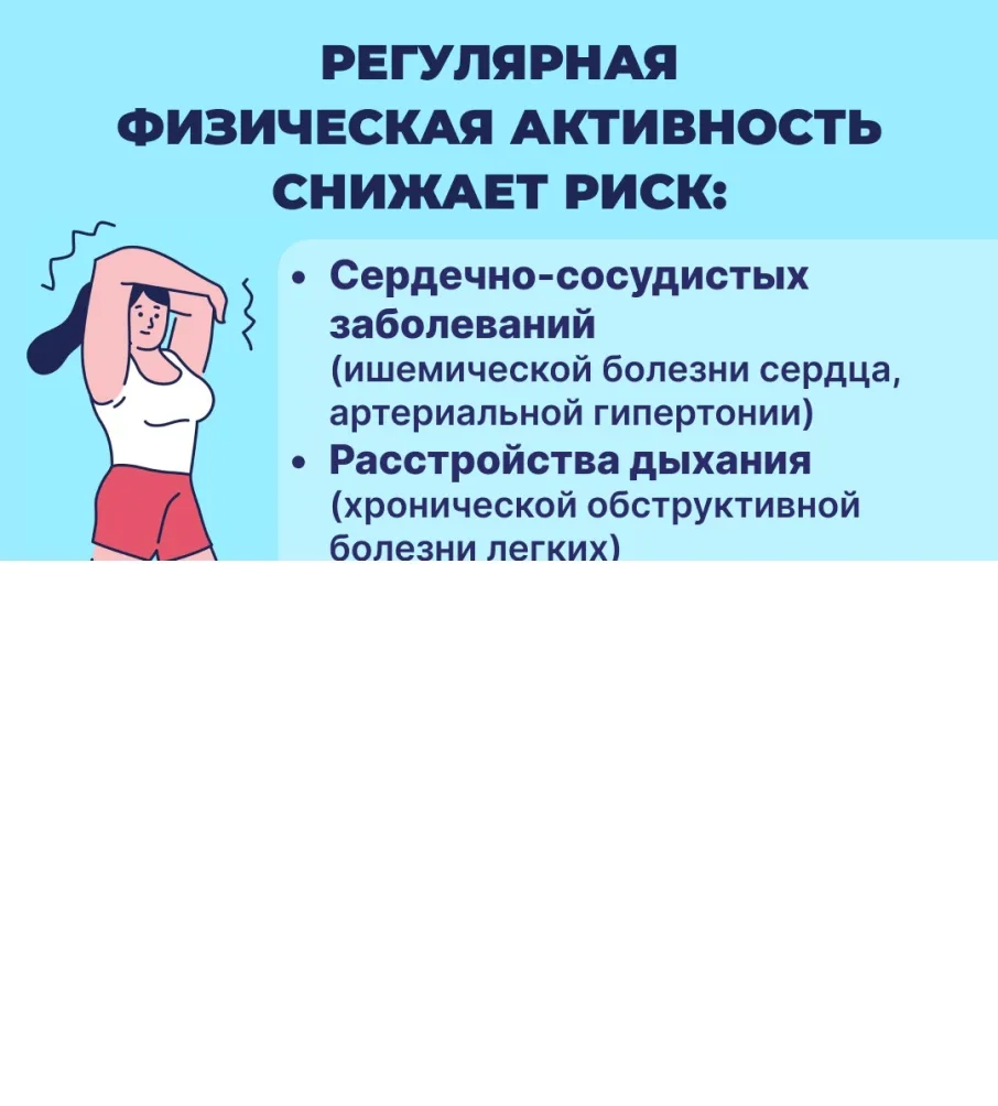 • Золотой стандарт: Минимум 150-300 минут умеренной физической активности или 75-150 минут интенсивн