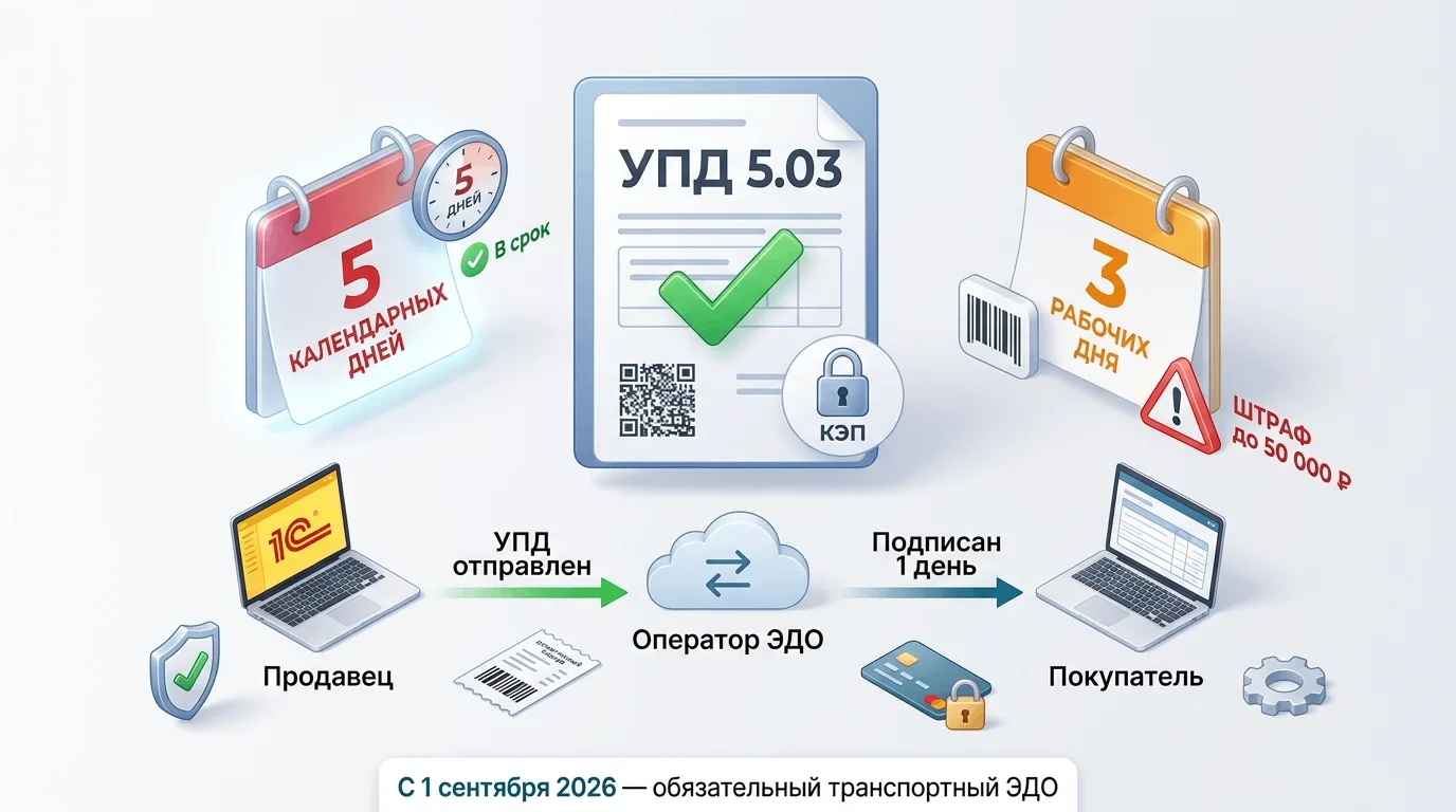 ЭДО в 2026: сроки и штрафы, о которых вы могли не знать
С 1 января 2026 года бумажные ТОРГ-12 и акты